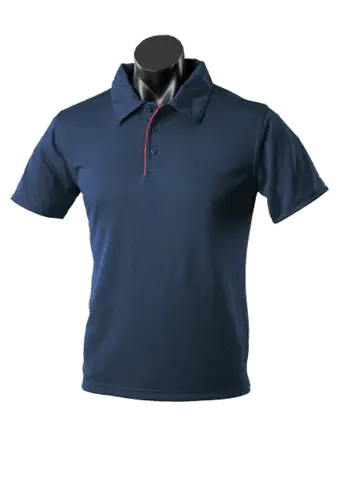 Aussie Pacific Men's Yarra Polo Shirt 1302 Casual Wear Aussie Pacific Navy/Red S